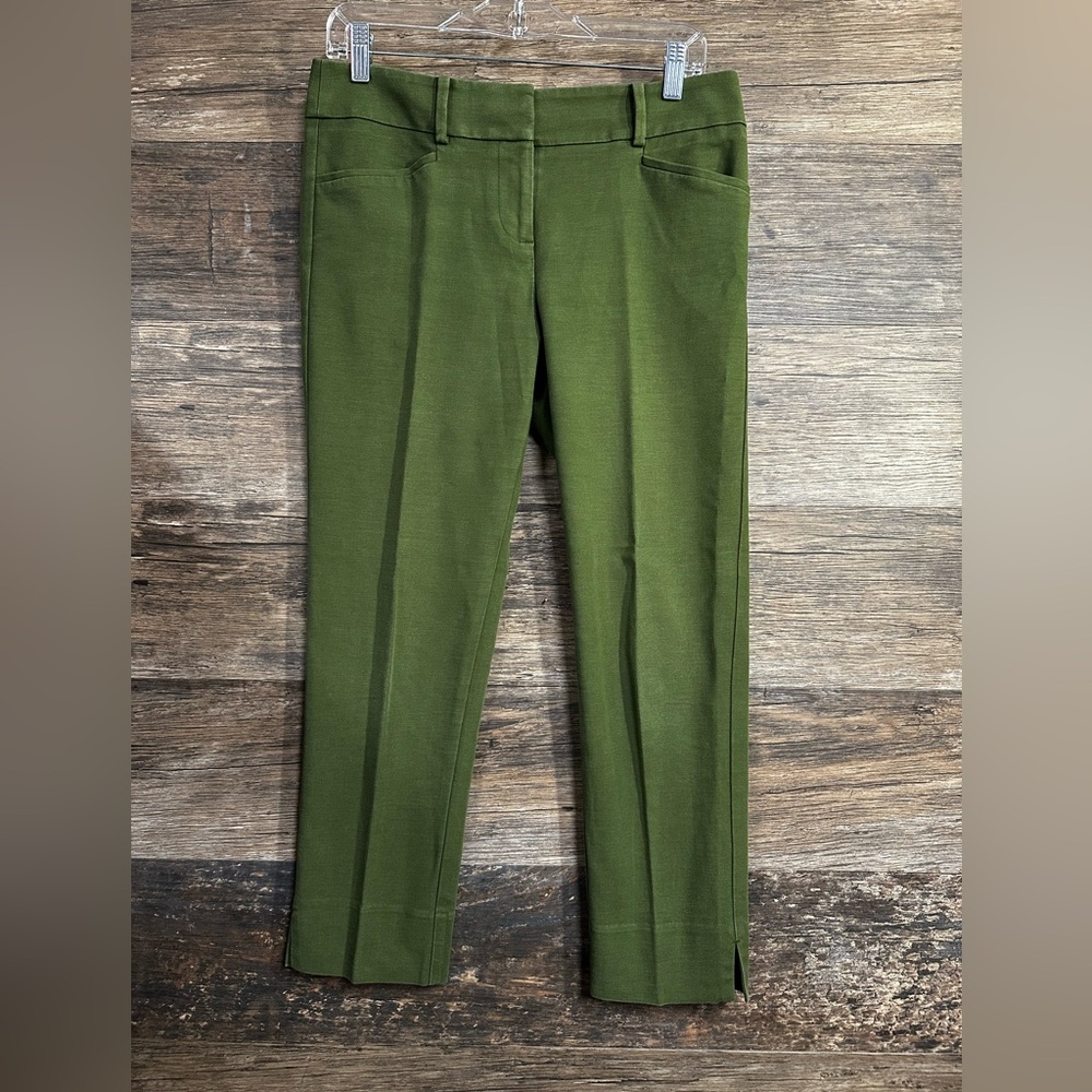 LOFT Olive Green Marisa Ankle-Length Women's Pants